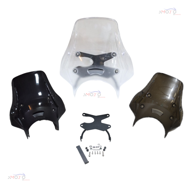 Polycarbonate Visor For Jawa 42 Fj-BLACK